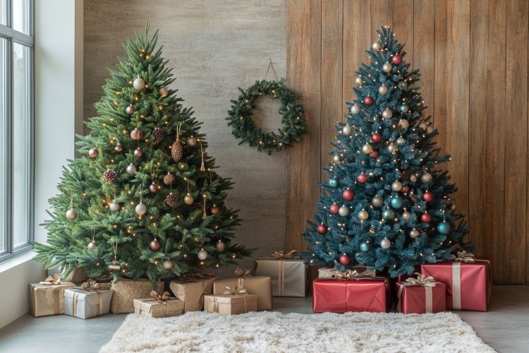 árbol de navidad natural o artificial