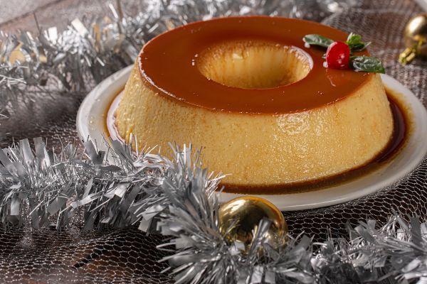 flan de turrón en microondas